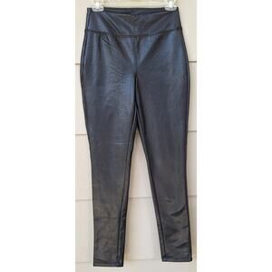 BBJ Los Angeles Vegan Faux Leather Black Legging pants Size S Stretchy
